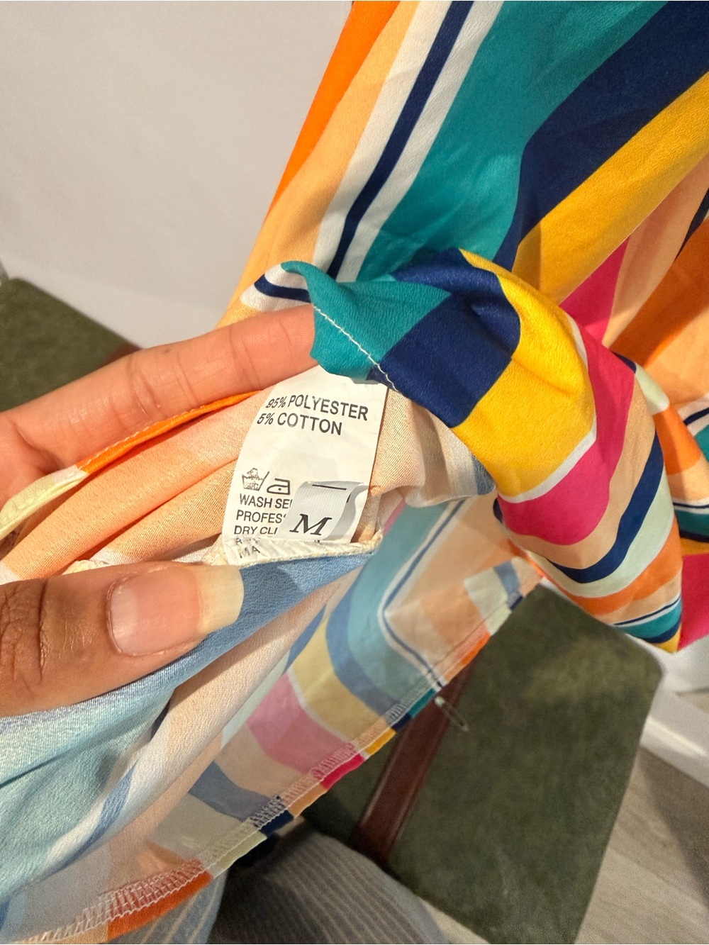 Colorful Striped Halter Summer Dress - Picture 5 of 5